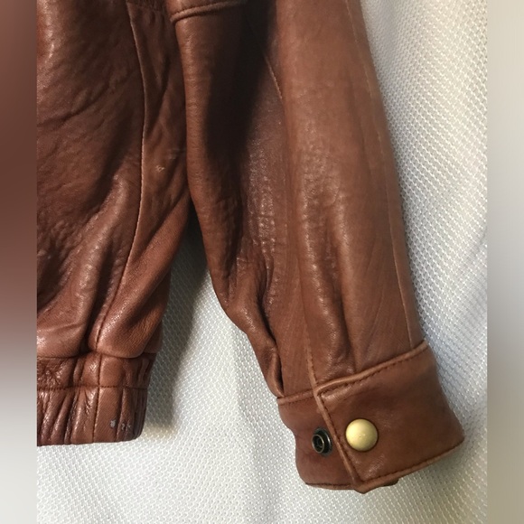 ~Georgetown Design Brown Leather Jacket~ - Picture 10 of 11